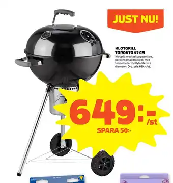 Stora Coop KLOTGRILL TORONTO 47 CM erbjuda