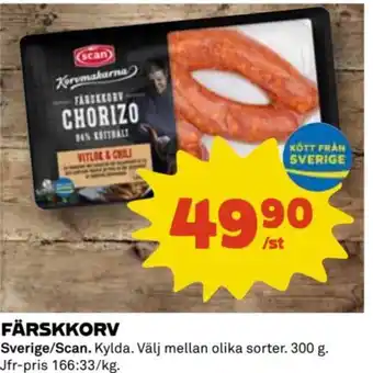 Coop FÄRSKKORV erbjuda