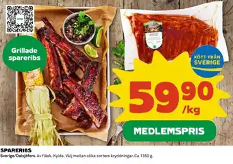 Coop SPARERIBS erbjuda