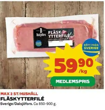 Coop FLÄSKYTTERFILÉ erbjuda