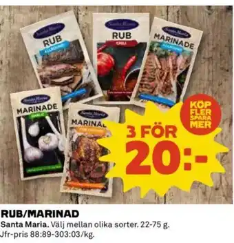Coop RUB/MARINAD erbjuda