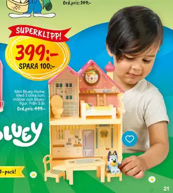 Leklust Mini Bluey Home erbjuda