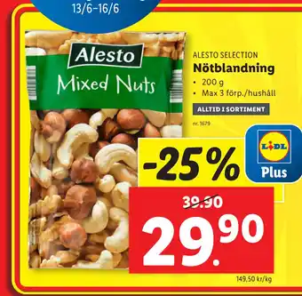 Lidl Nötblandning erbjuda