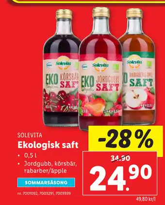 Ekologisk saft