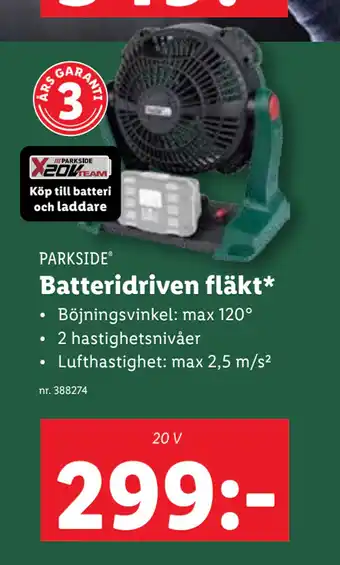 Lidl Batteridriven fläkt erbjuda