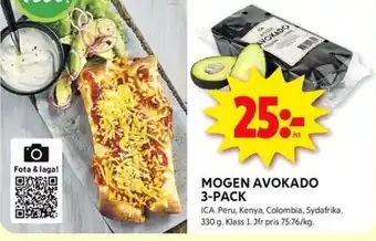 ICA Kvantum MOGEN AVOKADO 3-PACK erbjuda
