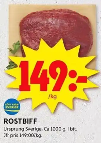 ICA Kvantum ROSTBIFF erbjuda