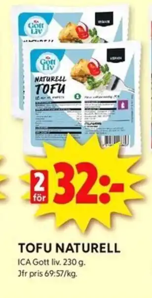 ICA Kvantum TOFU NATURELL erbjuda