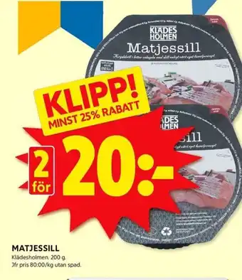 ICA Kvantum MATJESSILL erbjuda