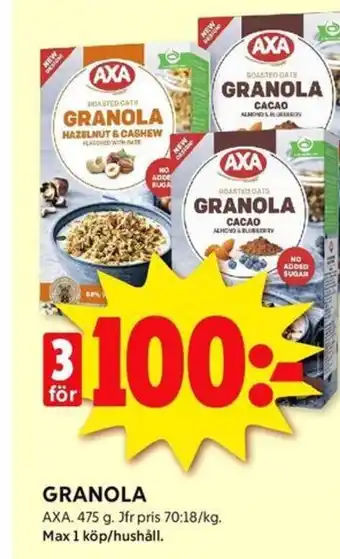 ICA Kvantum GRANOLA erbjuda