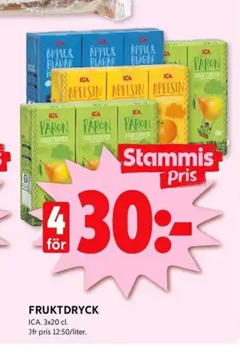 ICA Kvantum FRUKTDRYCK erbjuda