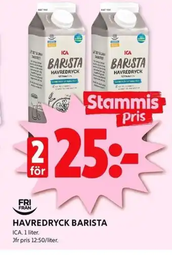 ICA Kvantum HAVREDRYCK BARISTA erbjuda