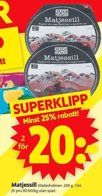 ICA Supermarket Matjessill erbjuda