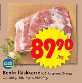 ICA Supermarket Benfri fläskkarré erbjuda