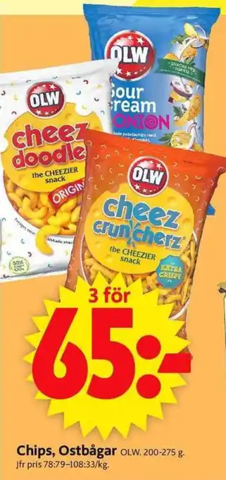 ICA Supermarket Chips, Ostbågar erbjuda