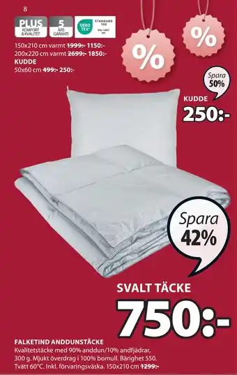JYSK FALKETIND ANDDUNSTÄCKE erbjuda