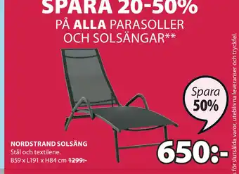 JYSK NORDSTRAND SOLSÄNG erbjuda