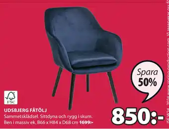 JYSK UDSBJERG FÅTÖLJ erbjuda