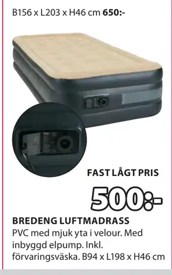 JYSK BREDENG LUFTMADRASS erbjuda