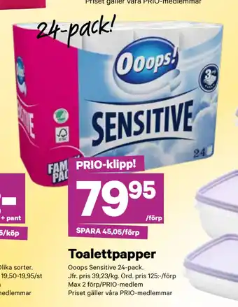 City Gross Toalettpapper erbjuda