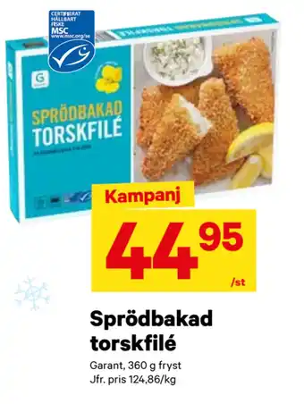 Sprödbakad torskfilé