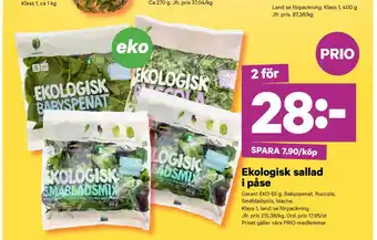 City Gross Ekologisk sallad i påse erbjuda