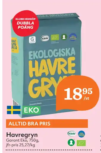 Hemköp Havregryn erbjuda