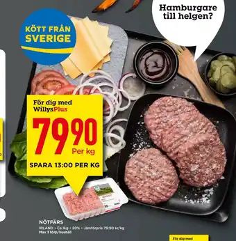 Willys NÖTFÄRS erbjuda