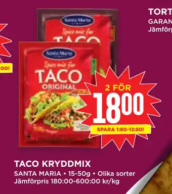 Willys Hemma TACO KRYDDMIX erbjuda