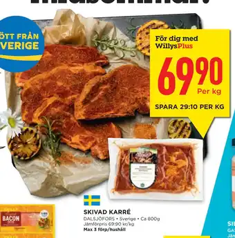 Willys Hemma SKIVAD KARRÉ erbjuda