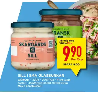 Willys SILL I SMÅ GLASBURKAR erbjuda