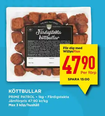 Willys KÖTTBULLAR erbjuda