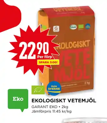 Willys EKOLOGISKT VETEMJÖL erbjuda