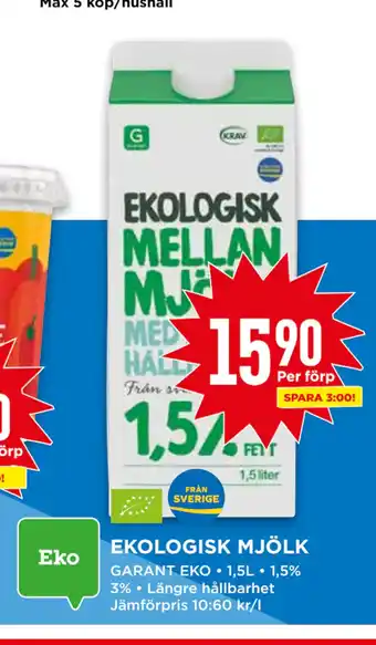 Willys EKOLOGISK MJÖLK erbjuda