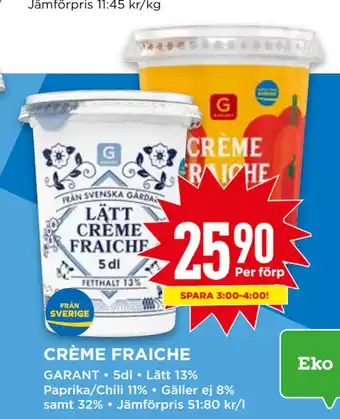 Willys CRÈME FRAICHE erbjuda