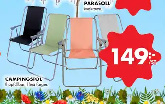 ÖoB CAMPINGSTOL erbjuda