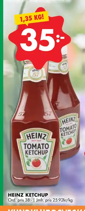 ÖoB HEINZ KETCHUP erbjuda