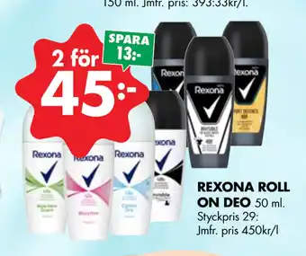 ÖoB REXONA ROLL ON DEO erbjuda