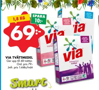 ÖoB VIA TVÄTTMEDEL erbjuda