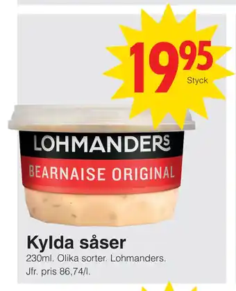 Matöppet Kylda såser erbjuda