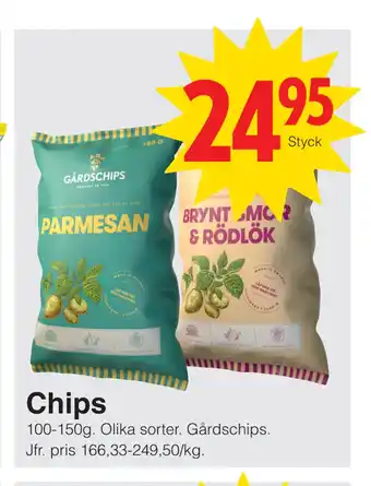 Matöppet Chips erbjuda