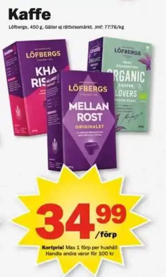 Pekås Kaffe erbjuda