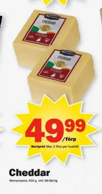 Pekås Cheddar erbjuda