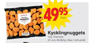 Matöppet Eldorado kycklingnuggets erbjuda
