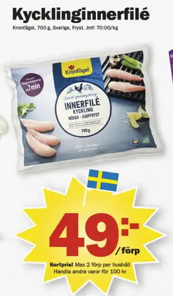 Pekås Kronfågel kycklinginnerfilé erbjuda