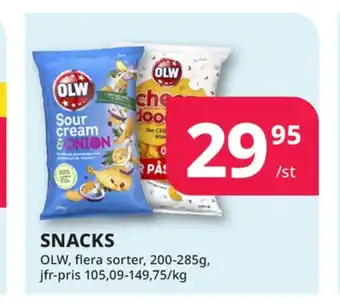 Tempo Olw chips sourcream & onion erbjuda