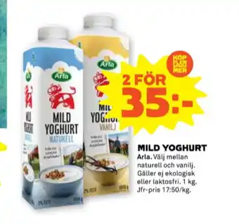 Stora Coop Arla yoghurt erbjuda