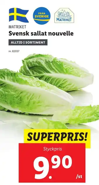 Lidl Svensk sallat nouvelle erbjuda
