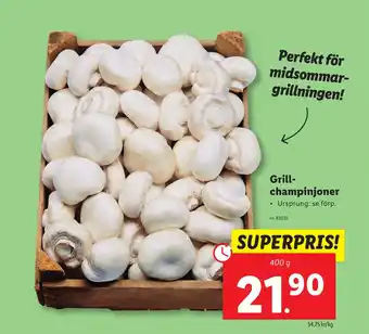 Lidl Grill- champinjoner erbjuda