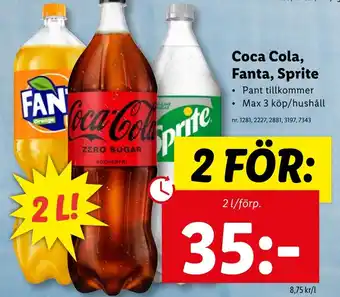 Lidl Coca Cola, Fanta, Sprite erbjuda